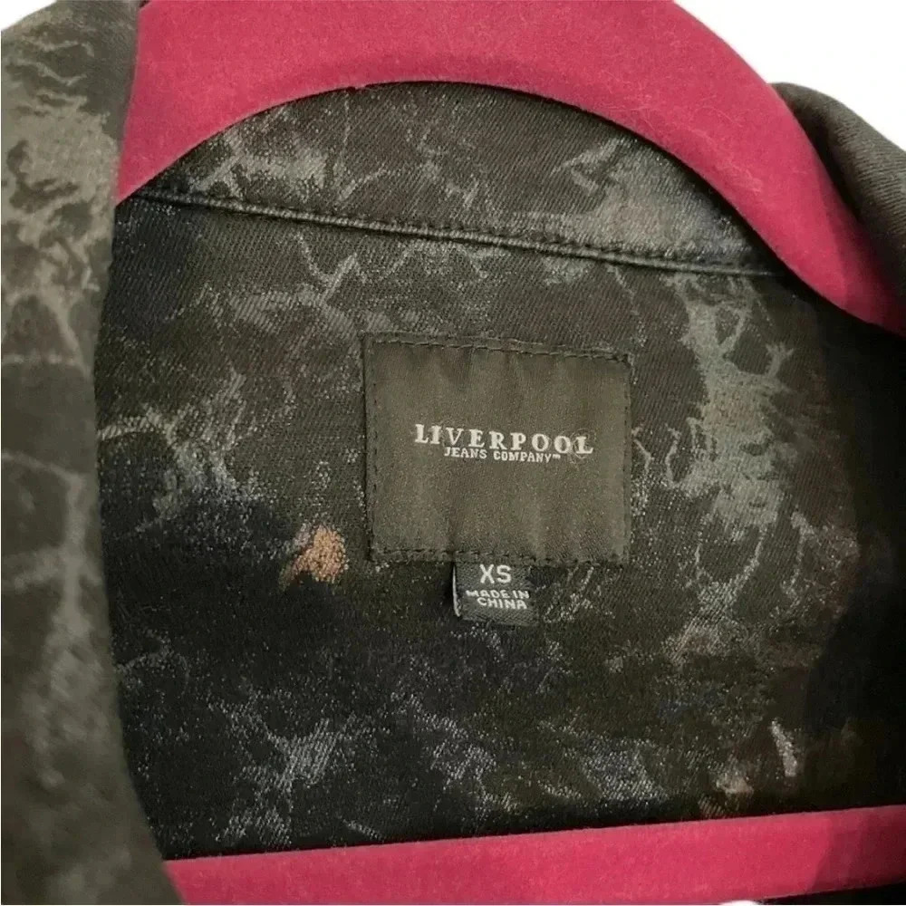 Liverpool Black Metallic Jean Denim Jacket - Picture 4 of 5
